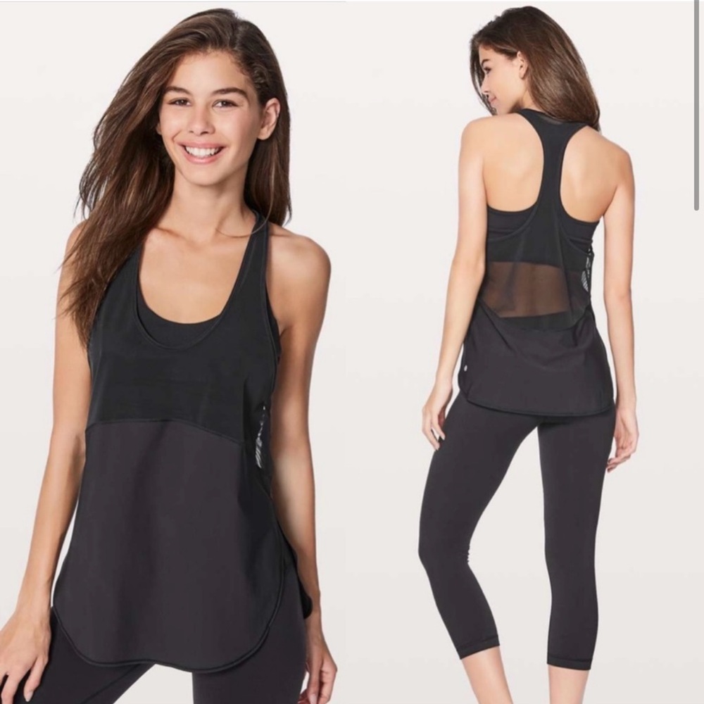Lululemon Twist Around 2 In 1 Tank Sports Bra Athleisure Yoga Running Pickleball